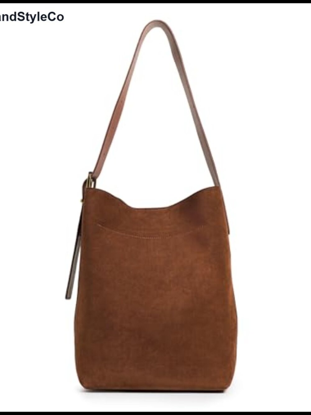 Madewell Suede Essentials Bucket Tote Adjustable Strap